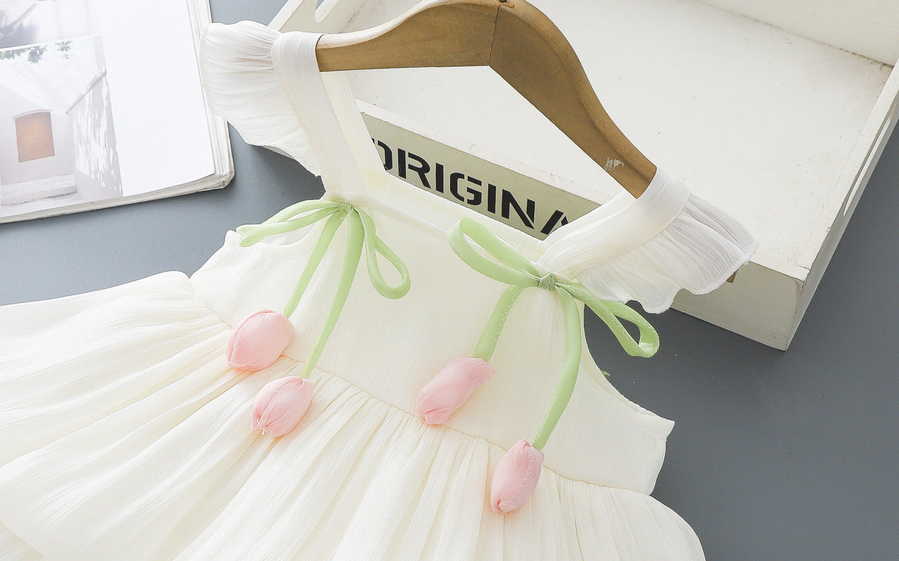 Rochie cu detalii Aelix Crem
