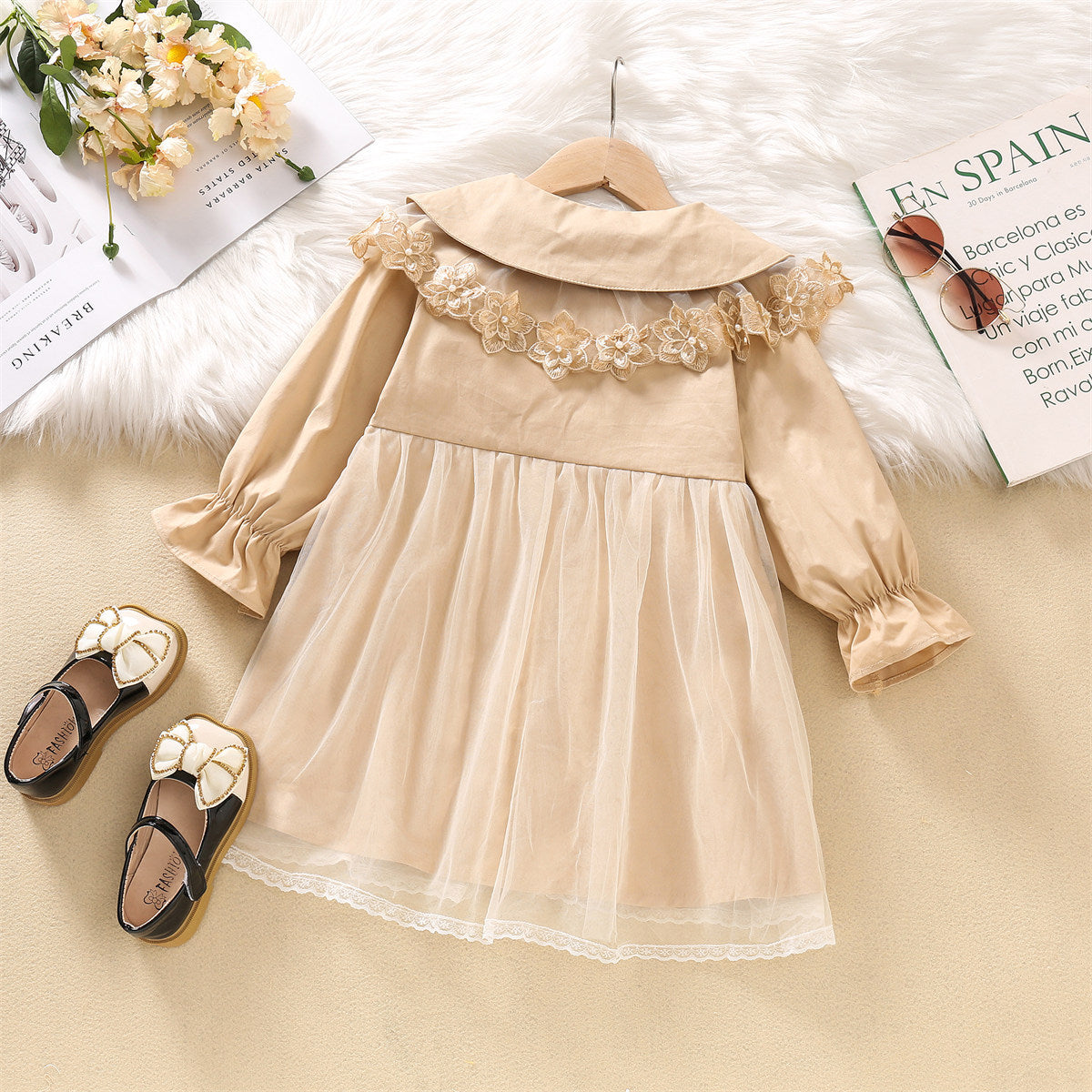 Rochie cu detalii Andira Crem