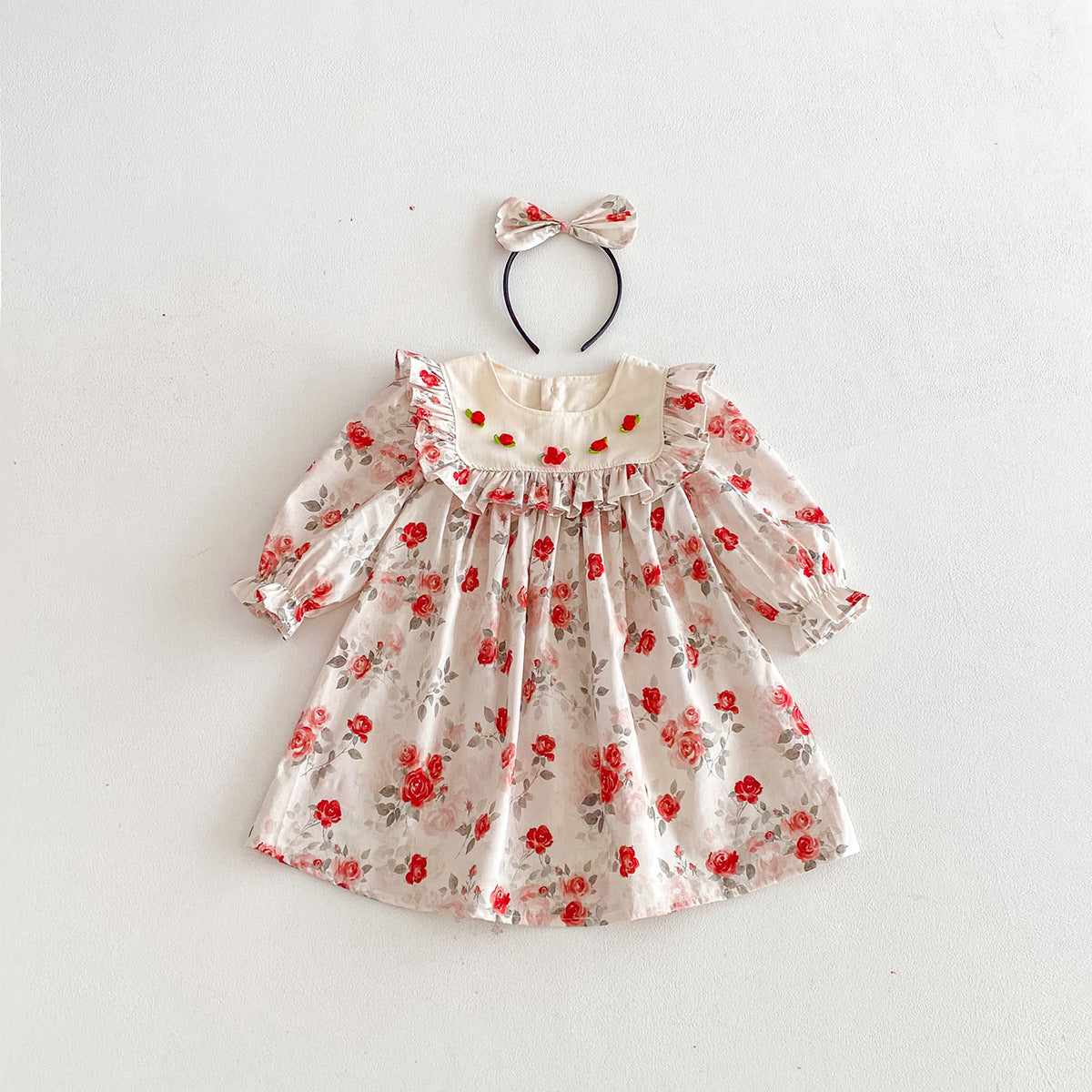 Rochie cu cordeluta Ikena Rosu