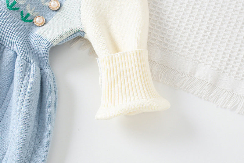 Rochie cu detalii Rasida Albastru