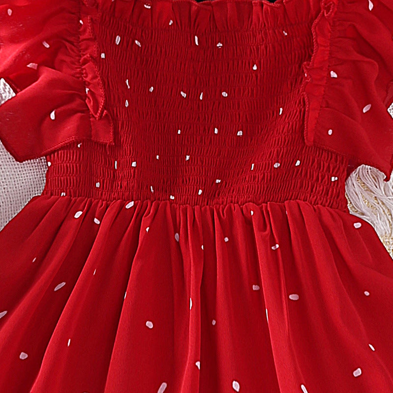 Rochie cu detali Rihane Rosu