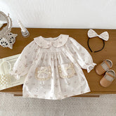 Rochie cu cordeluta Enara Crem