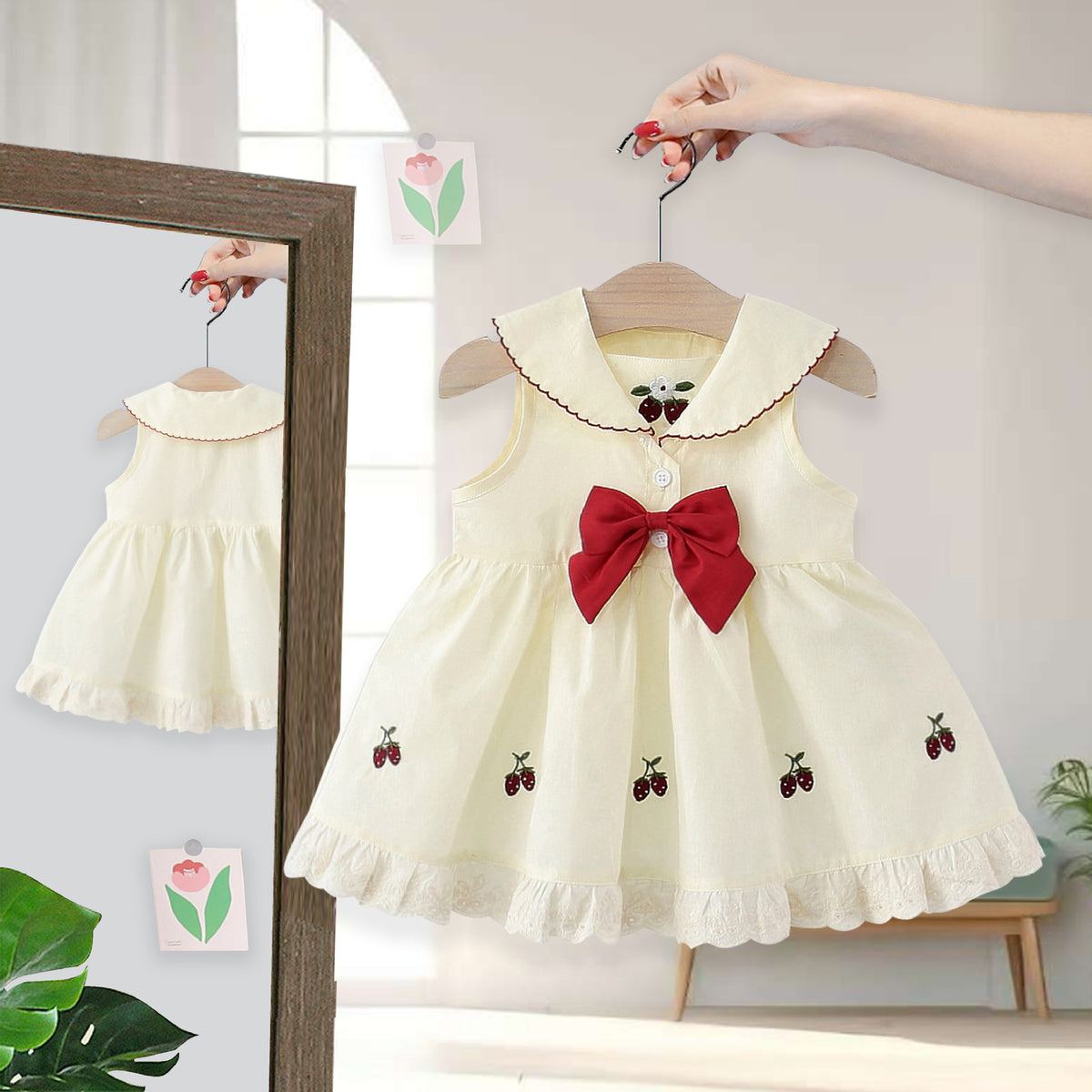 Rochie cu detalii Naery Crem