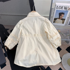 Rochie cu detalii Adah Crem