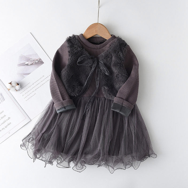 Rochie plusata pe interior Rayna Gri