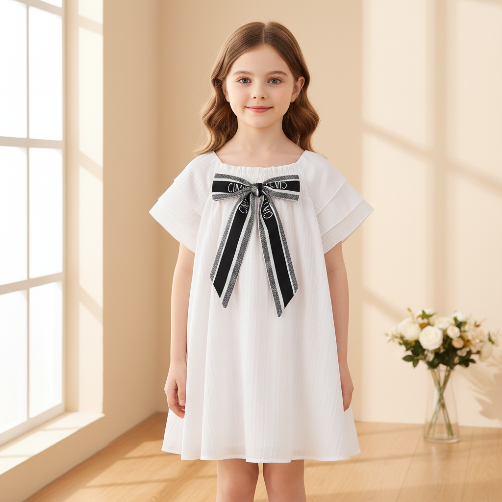 Rochie cu detalii Solmira Alb