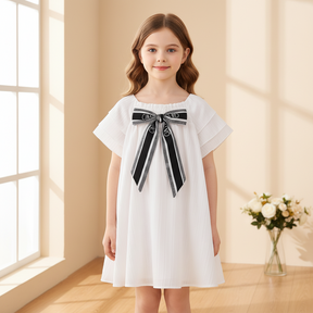 Rochie cu detalii Solmira Alb
