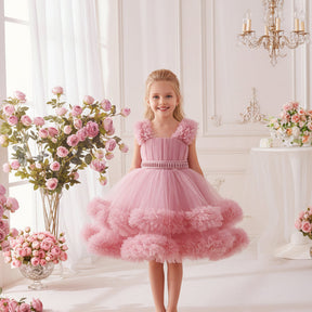 Rochie cu detalii Reben Roz