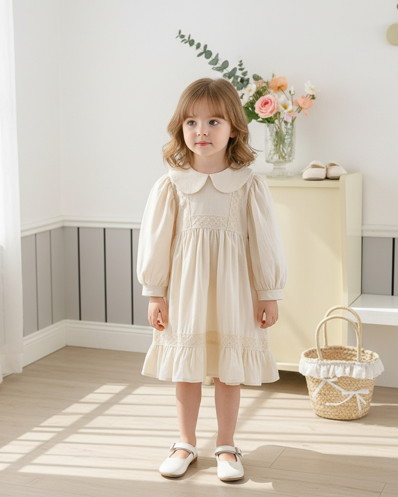 Rochie cu detalii Mia Crem