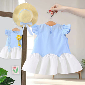 Rochie cu palarie Xori Albastru