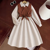 Rochie  cu vesta Edona Crem
