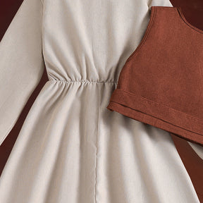 Rochie  cu vesta Edona Crem