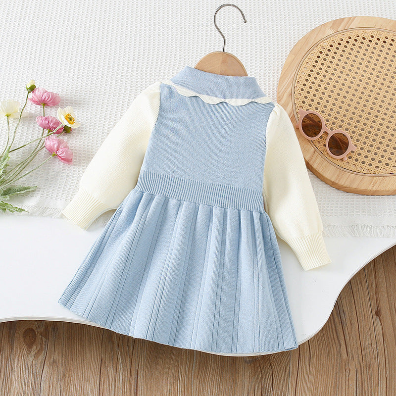 Rochie cu detalii Rasida Albastru