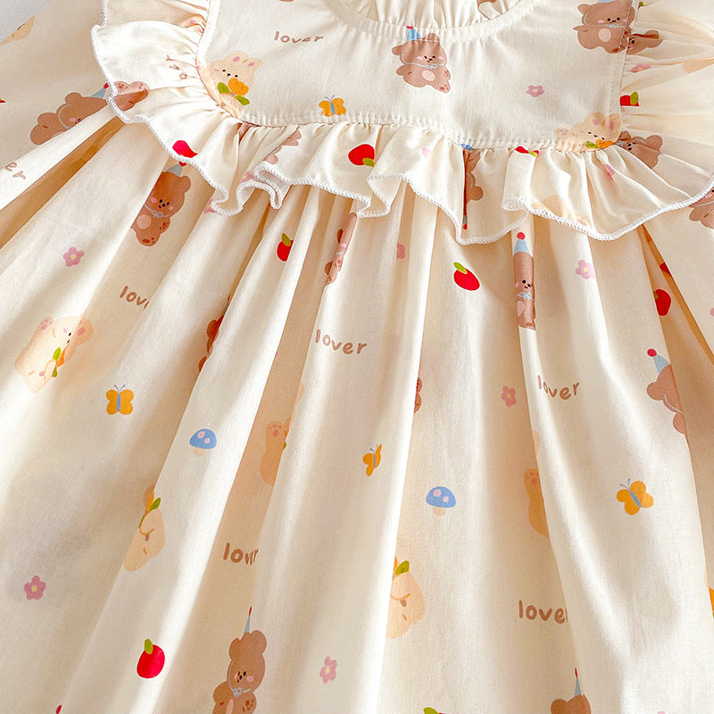 Rochie cu cordeluta Lelora Crem