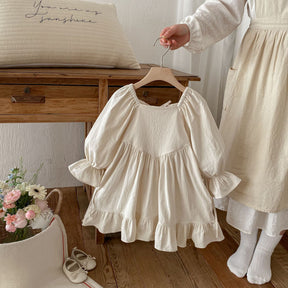 Rochie cu detalii Leeya Crem