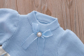 Rochie cu detalii Renasy Albastru