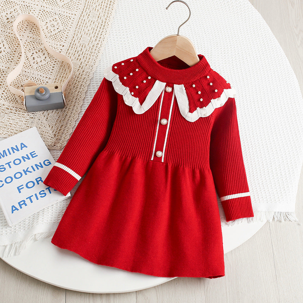 Rochie cu detalii Yena Rosu