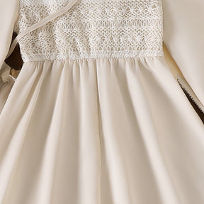 Rochie cu detalii Polenta Crem