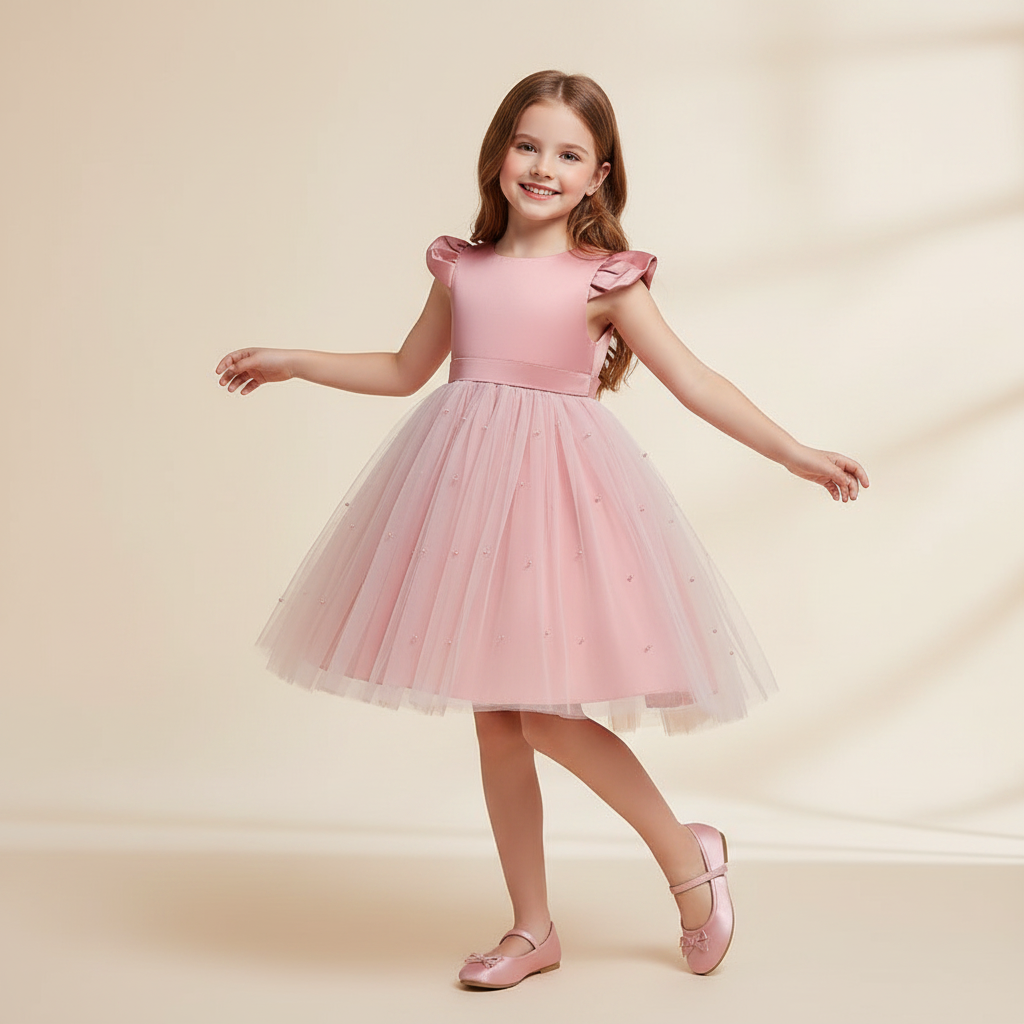 Rochie cu detalii Abina Roz