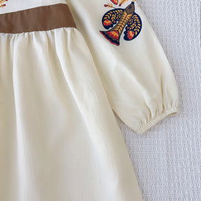 Rochie cu detalii Laviria Crem