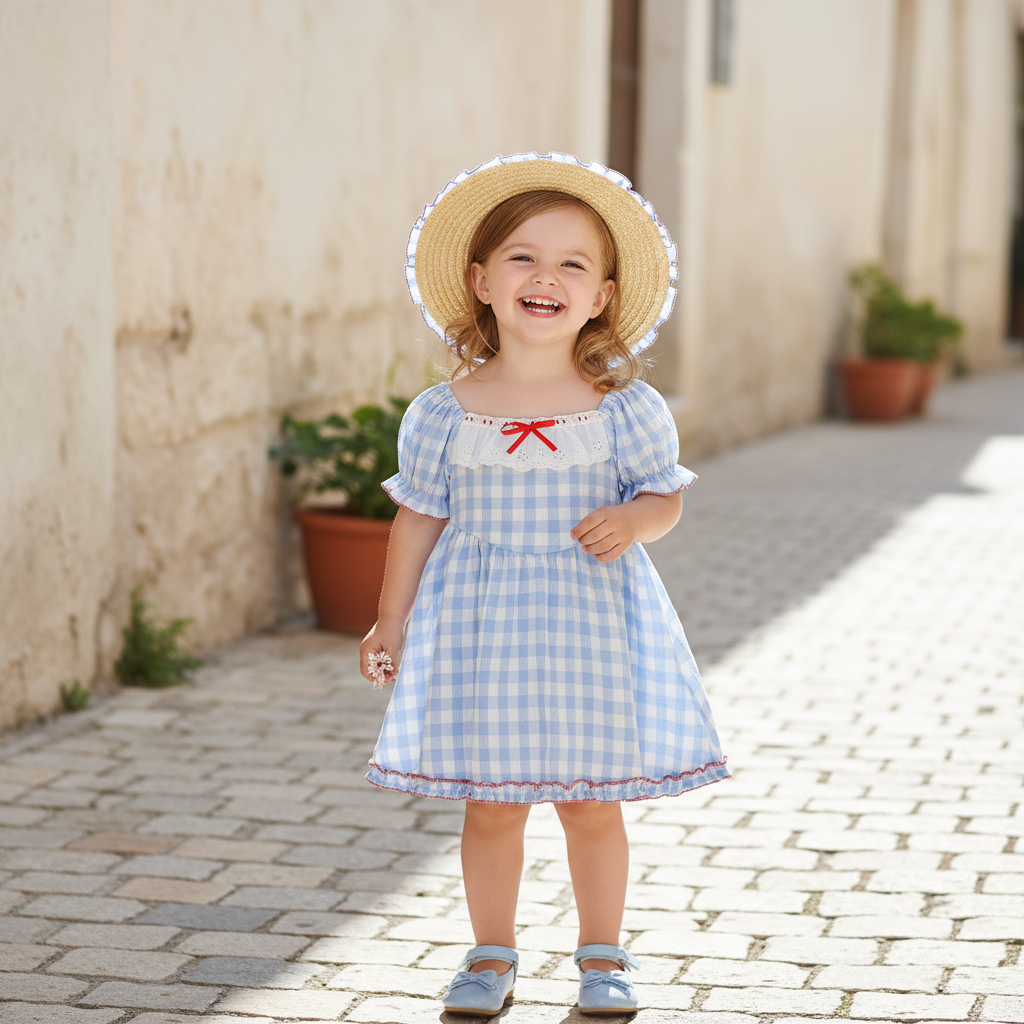 Rochie cu palarie Evria Albastru