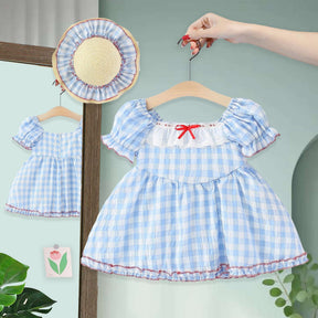 Rochie cu palarie Evria Albastru