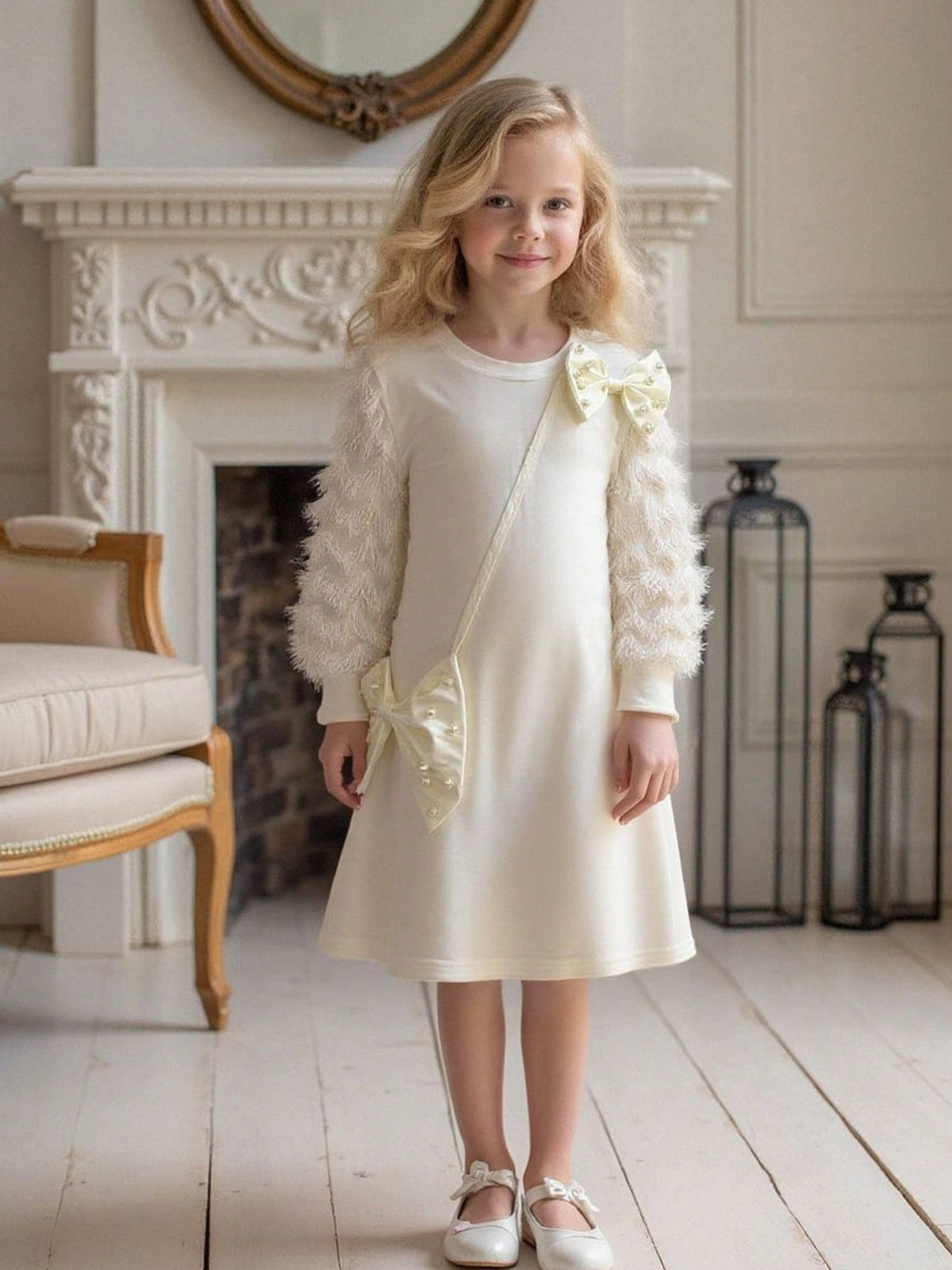 Rochie cu detalii Miana Crem