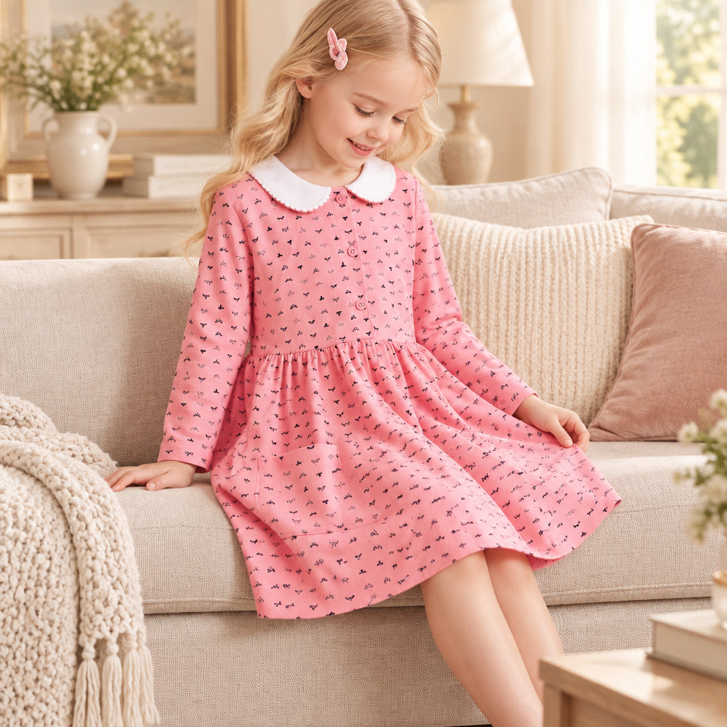 Rochie cu detalii Anesta Roz