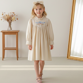Rochie cu cordeluta Idina Crem