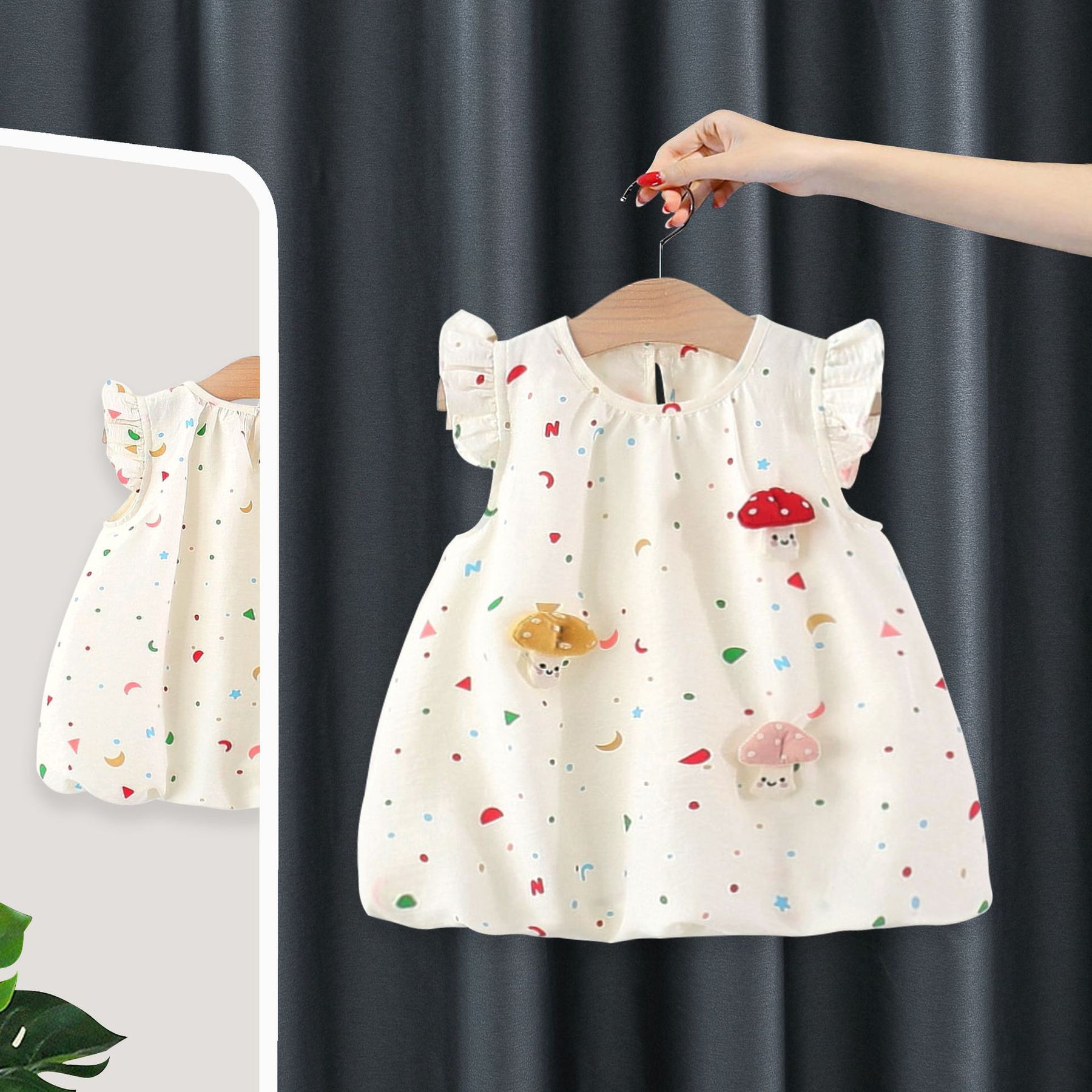 Rochie cu detalii Saleny Crem