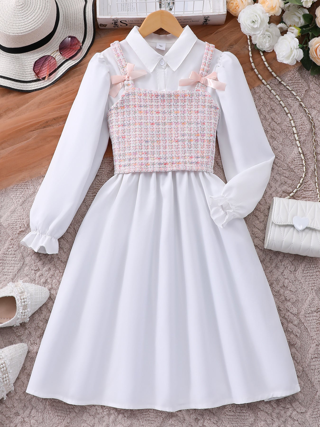 Rochie cu detalii Kaela Alb