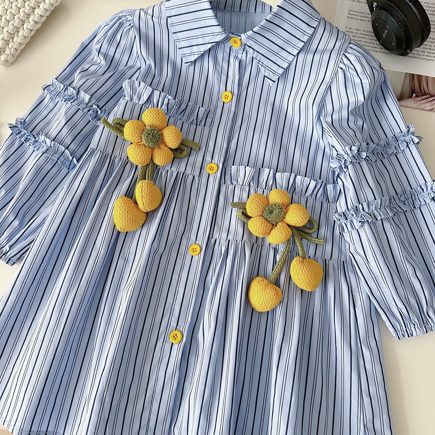 Rochie cu detalii Serty Albastru