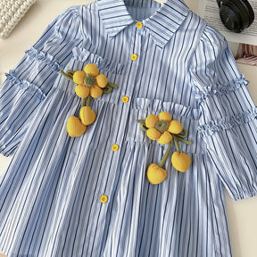 Rochie cu detalii Serty Albastru