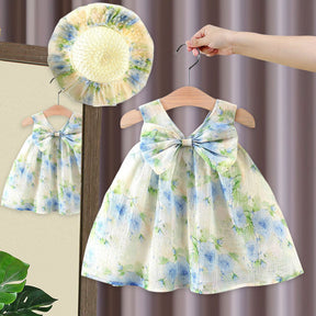Rochie cu palarie Elvani Verde