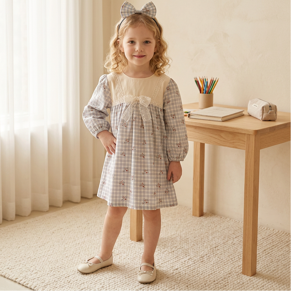 Rochie cu cordeluta Luila Albastru