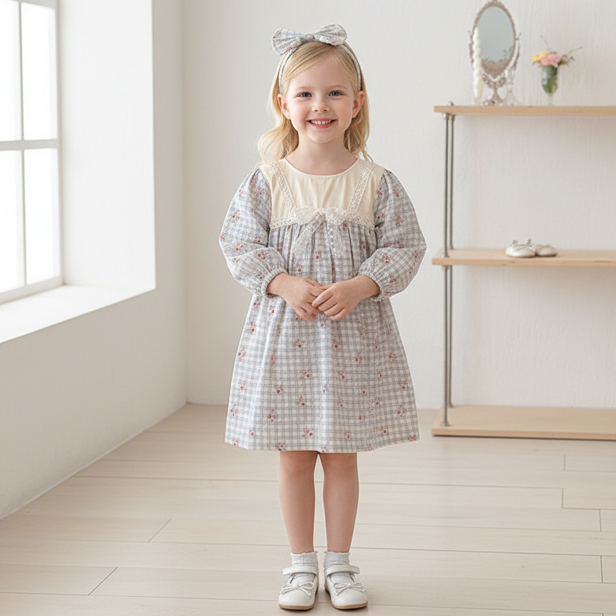 Rochie cu cordeluta Luila Albastru