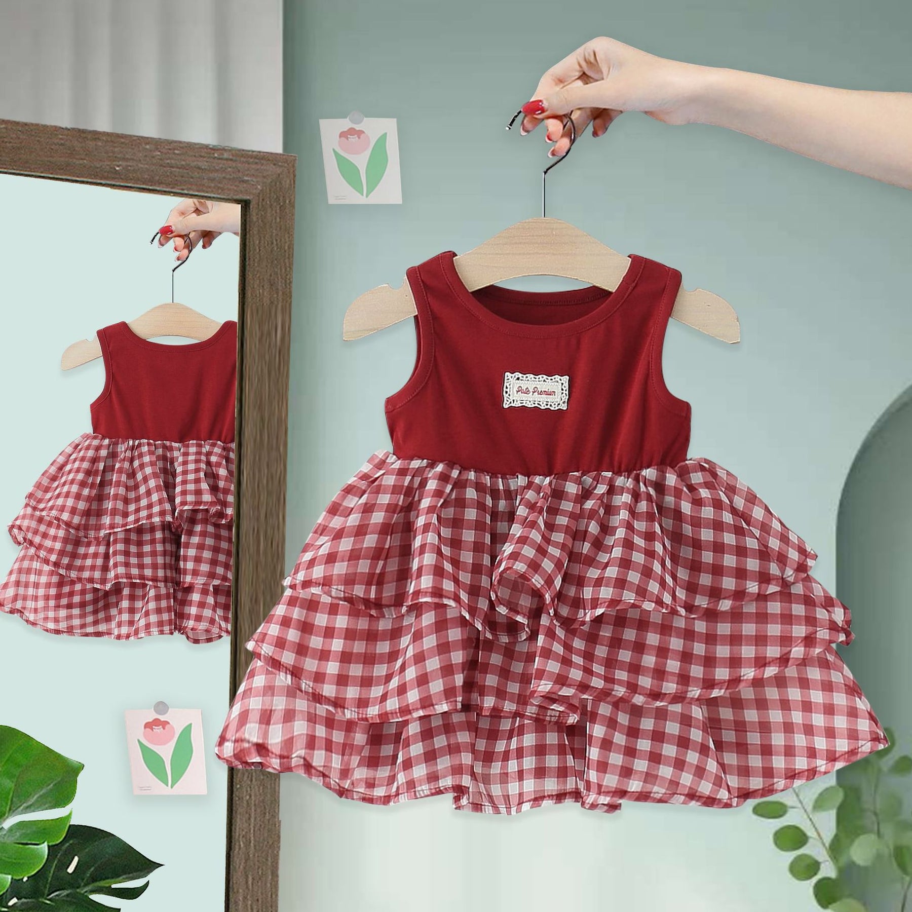 Rochie cu detalii Chezi Rosu