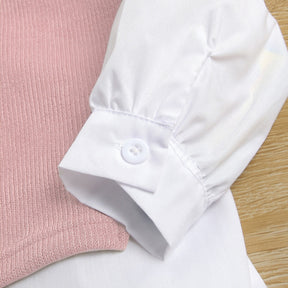 Rochie tip camasa cu vesta Elesy Alb