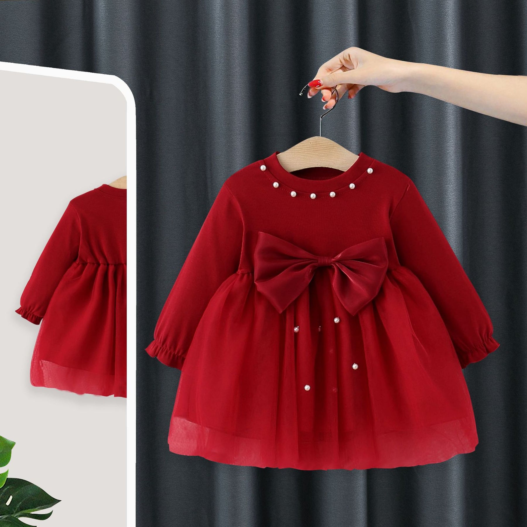 Rochie cu detalii Lanira Rosu