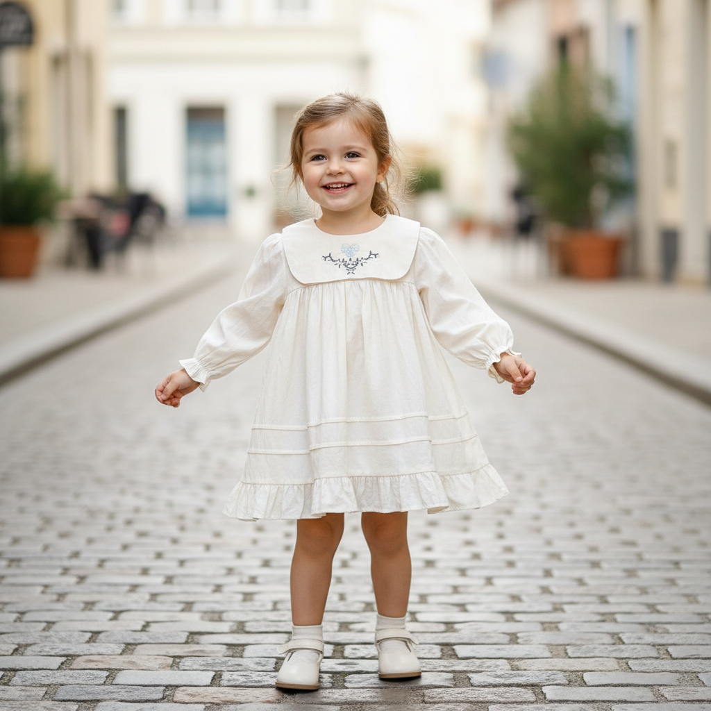 Rochie cu detalii Alfy Crem