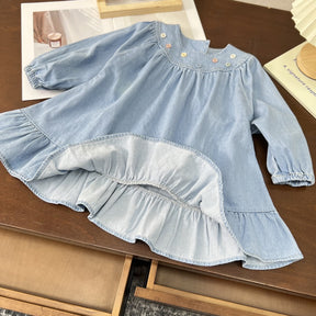 Rochie cu detalii Fandy Albastru