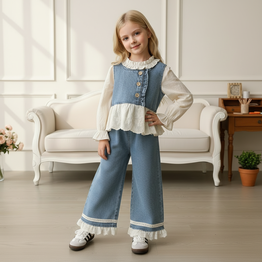 Set din trei piese Gianina Albastru