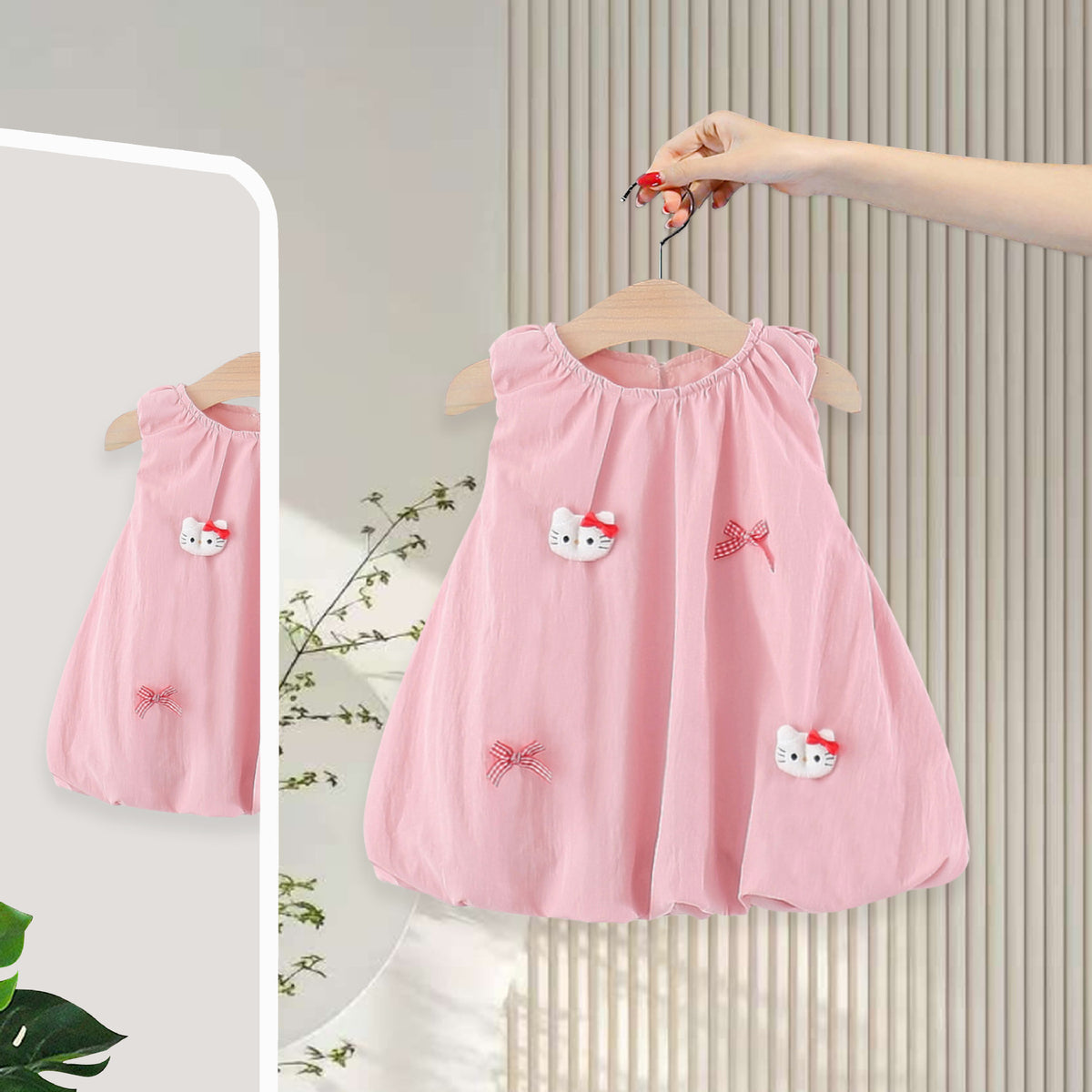 Rochie cu detalii Olen Roz