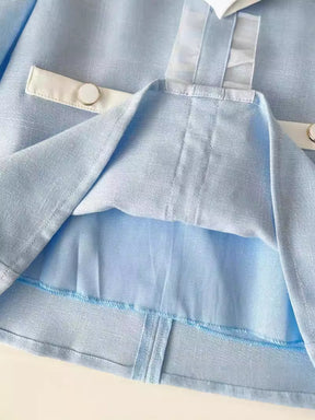 Rochie cu detalii Evira Albastru Deschis