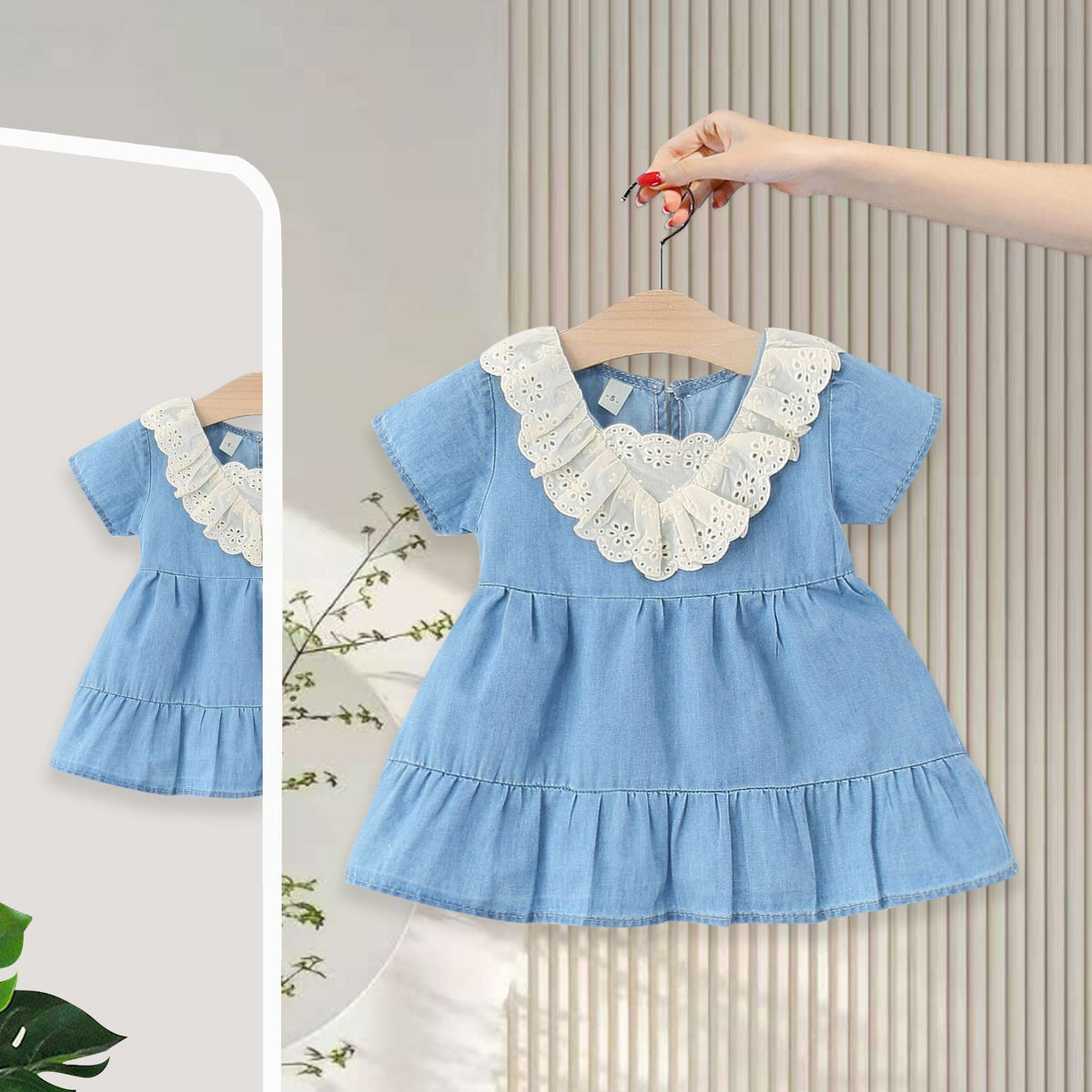 Rochie cu detalii Bebexa Albastru