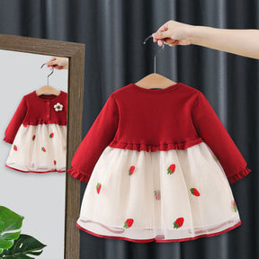 Rochie cu detalii Lilina Rosu