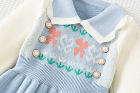 Rochie cu detalii Rasida Albastru