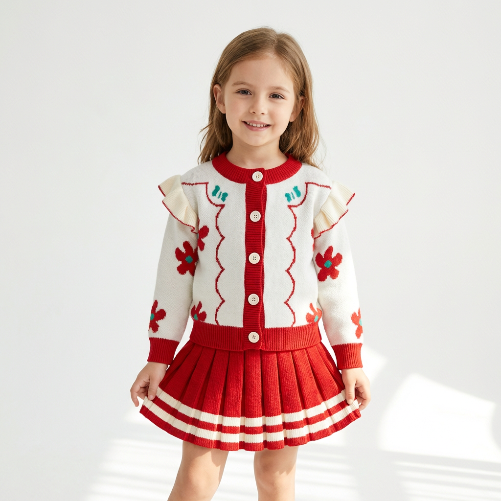 Set din doua piese Camisa Rosu