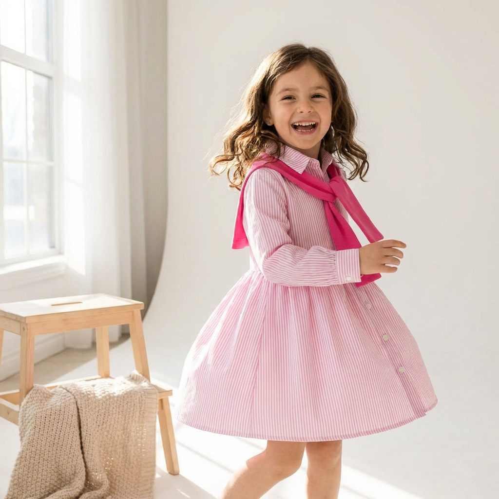 Rochie cu detalii Sinia Roz