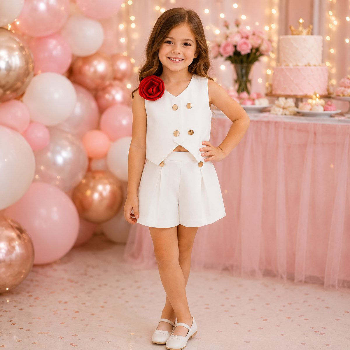 Set din doua piese Sanila Alb